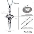 Hot sale stainless steel israel orthodox silver cross pendant